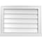 Ekena Millwork Vertical Surface Mount PVC Gable Vent w/ 2"W x 2"H , Brickmould Sill Frame, 24"W x 18"H GVPVE24X1803SN - alternate 1